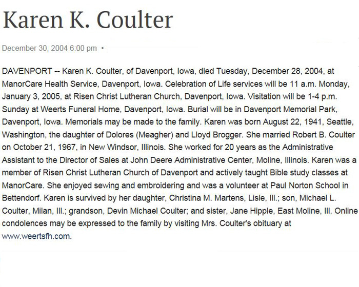 Karen Brogger Coulter